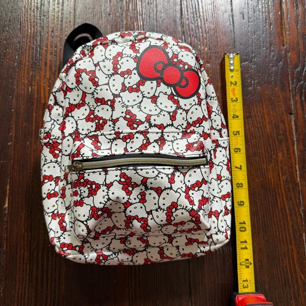 Hello Kitty‎ Mini Backpack Sanrio White Red AOP Zipper